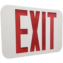 Exit Sign - Bi-Color Face / White Housing - Battery Backup - Pro/Bulk - Coming Soon